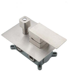 Miscelatore ad incasso, con deviatore, in acciaio inox