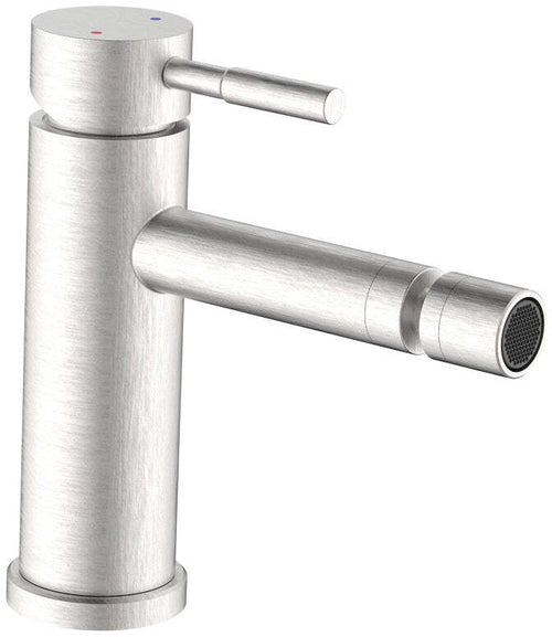 Miscelatore bidet in acciaio inox satinato tondo