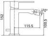 Miscelatore bidet moderno cromato