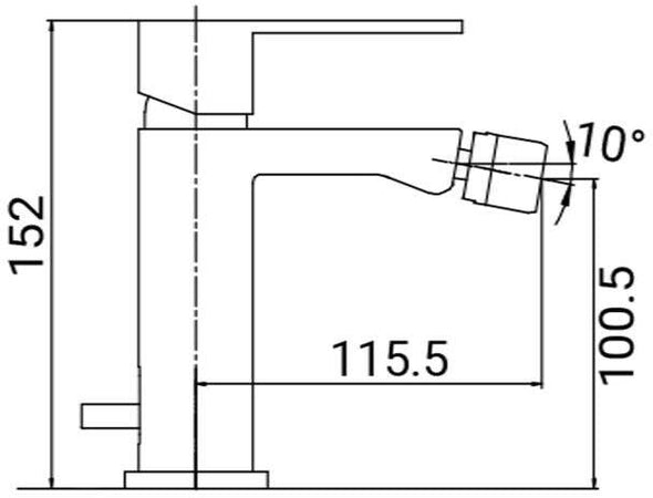 Miscelatore bidet moderno cromato