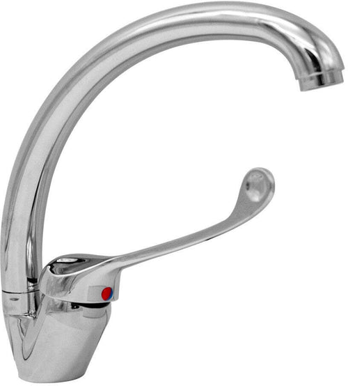 Miscelatore canna alta con leva clinica, canna girevole