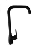 Miscelatore Cucina Canna Squadrata In Ottone , Nero opaco Completo