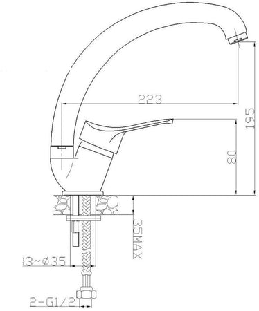 Miscelatore cucina colore bianco-granito