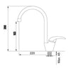 Miscelatore da cucina monocomando Paini Mini 63AU570572C bianco puntinato