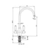 Rubinetto da cucina Paini 84CR544 cromato comandi ceramica