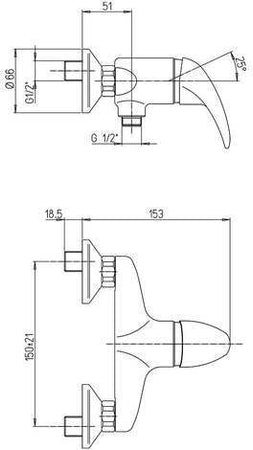Miscelatore doccia esterno