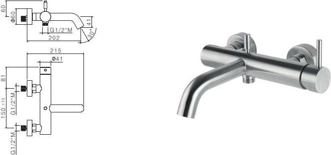 Miscelatore-in-acciaio-inox-esterno-con-deviatore-per-vasca-e-doccia-di-Tubico-Nilo