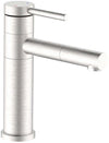 Miscelatore lavabo con bocca girevole acciaio inox