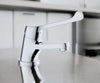 Miscelatore lavabo con leva clinica completo