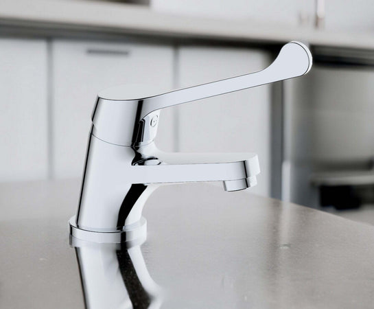 Miscelatore lavabo con leva clinica completo