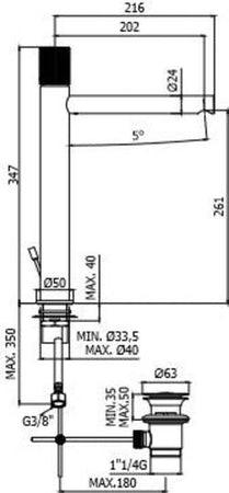 Miscelatore-Lavabo-cromato-Alto-con-scarico-Clic-Clak-incluso-Jo-di-Paffoni