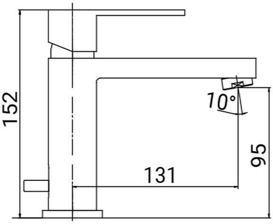 Miscelatore lavabo moderno cromato