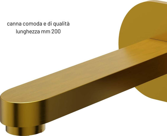 Miscelatore-Lavabo-Parete-Oceania-ad-Incasso-Ottone-Colore-Oro-Satinato