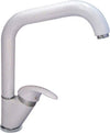 Miscelatore-Lavello-Canna-Quadrato-Bianco-Lavandino-Lavello-Cucina-Mono-comando
