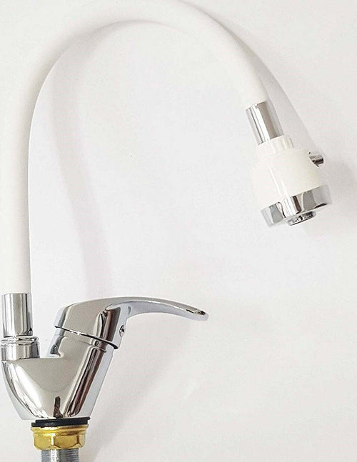 Miscelatore Lavello Easy_52850a Bianco Cromato Lavandino Doccetta Flessibile 360 Casa, arredamento e bricolage > Cucina > Rubinetti Cucina Trade Shop italia - Napoli, Commerciovirtuoso.it