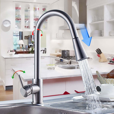 MISCELATORE LAVELLO CUCINA DOCCIA ESTRAIBILE PROFESSIONALE CROMATO RUBINETTO Fai da te/Attrezzature per cucine e bagni/Impianti per la cucina/Rubinetti da cucina/Rubinetti per lavelli da cucina Trade Shop italia - Napoli, Commerciovirtuoso.it