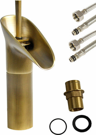 Miscelatore-moderno-a-cascata-da-bagno-lavabo-canna-bassa-bronzo