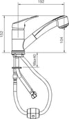 MISCELATORE MONOCOMANDO PER LAVELLO CUCINA DOCCETTA ESTRAIBILE FLESSIBILE Fai da te/Attrezzature per cucine e bagni/Impianti per la cucina/Rubinetti da cucina/Rubinetti per lavelli da cucina Trade Shop italia - Napoli, Commerciovirtuoso.it