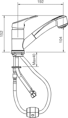 MISCELATORE MONOCOMANDO PER LAVELLO CUCINA DOCCETTA ESTRAIBILE FLESSIBILE Fai da te/Attrezzature per cucine e bagni/Impianti per la cucina/Rubinetti da cucina/Rubinetti per lavelli da cucina Trade Shop italia - Napoli, Commerciovirtuoso.it