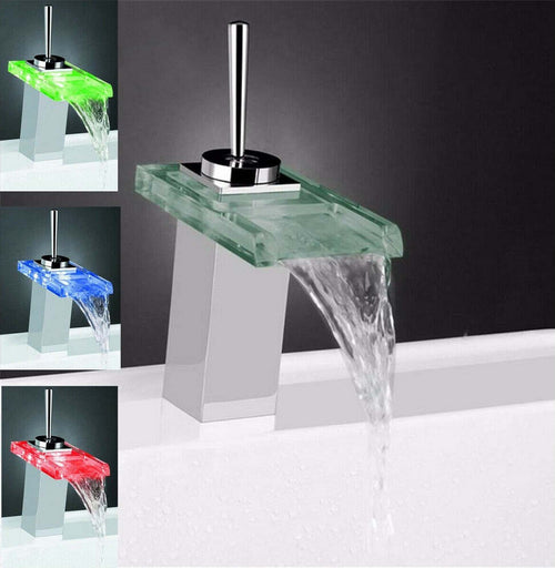 Miscelatore Monocomando Rubinetto A Cascata Vetro A Led Rubinetteria Bagno Rubinetti Bagno Trade Shop italia - Napoli, Commerciovirtuoso.it