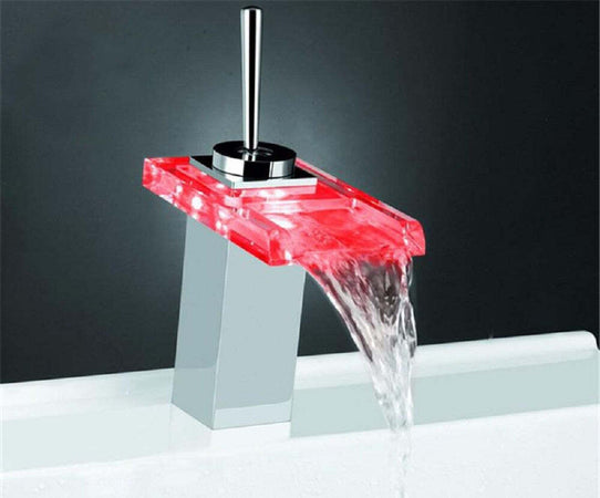 Miscelatore Monocomando Rubinetto A Cascata Vetro A Led Rubinetteria Bagno Rubinetti Bagno Trade Shop italia - Napoli, Commerciovirtuoso.it