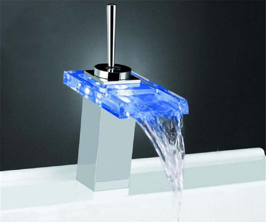 Miscelatore Monocomando Rubinetto A Cascata Vetro A Led Rubinetteria Bagno Rubinetti Bagno Trade Shop italia - Napoli, Commerciovirtuoso.it