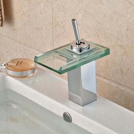 Miscelatore Monocomando Rubinetto Cascata Vetro Rubinetteria Lavabo Bagno Rubinetti Bagno Trade Shop italia - Napoli, Commerciovirtuoso.it