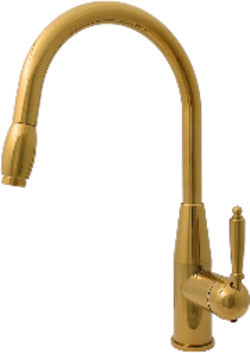 Miscelatore per cucina dorato, stile vintage