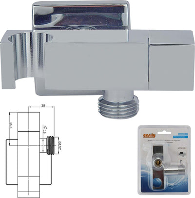 Miscelatore Per Doccia A Incasso Parete Con Supporto Doccetta Quadrato Art.59506 Accessori Bagno > Rubinetti Bagno Trade Shop italia - Napoli, Commerciovirtuoso.it