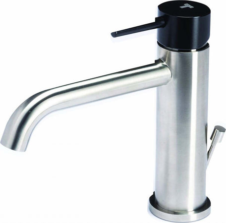 Miscelatore-per-lavabo-con-scarico-e-maniglia-colorata-di-Tubico
