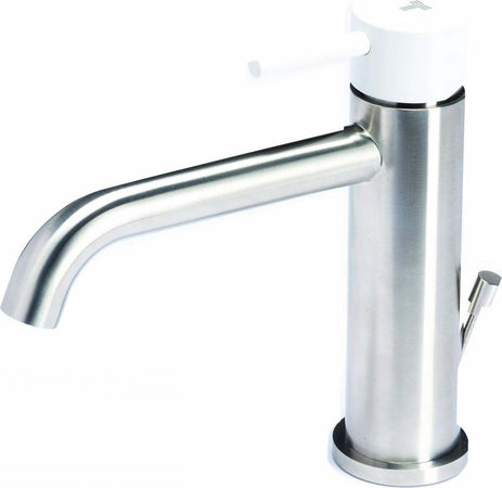 Miscelatore-per-lavabo-con-scarico-e-maniglia-colorata-di-Tubico