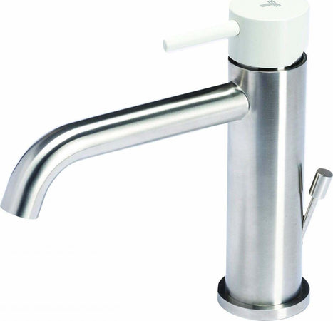 Miscelatore-per-lavabo-con-scarico-e-maniglia-colorata-di-Tubico