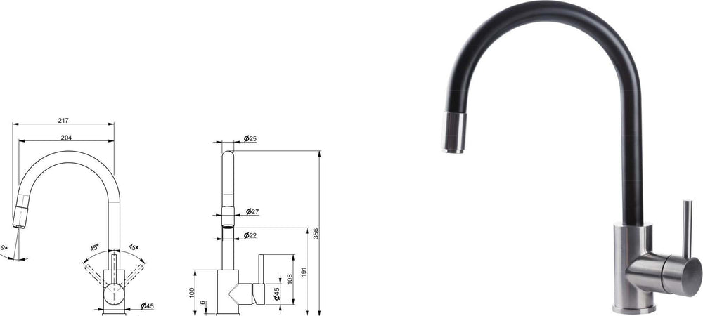 Miscelatore-per-lavello-con-canna-tonda-girevole-nera-in-acciaio-inox-Tubico-Kitchen-River