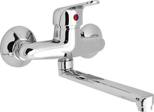 Miscelatore Rubinetto A Muro per Lavello Cucina Erogazione Orientabile Fai da te/Attrezzature per cucine e bagni/Impianti per la cucina/Rubinetti da cucina/Rubinetti per lavelli da cucina Ogomondo - Martina Franca, Commerciovirtuoso.it