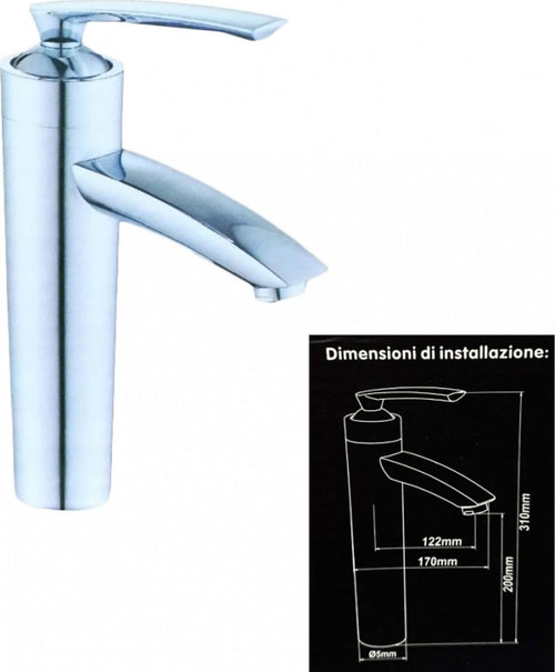 MISCELATORE RUBINETTO ACCIAIO PER LAVABO LAVANDINO BIDET MONOFORO MONOCOMANDO Fai da te/Attrezzature per cucine e bagni/Attrezzature per bagni/Rubinetti per lavandini bagno Trade Shop italia - Napoli, Commerciovirtuoso.it