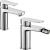 Miscelatore Rubinetto Bidet Cromato + Miscelatore Rubinetto Lavabo Cromato Bagno Casa Fai da te/Attrezzature per cucine e bagni/Attrezzature per bagni/Rubinetti per lavandini bagno Ogomondo - Martina Franca, Commerciovirtuoso.it