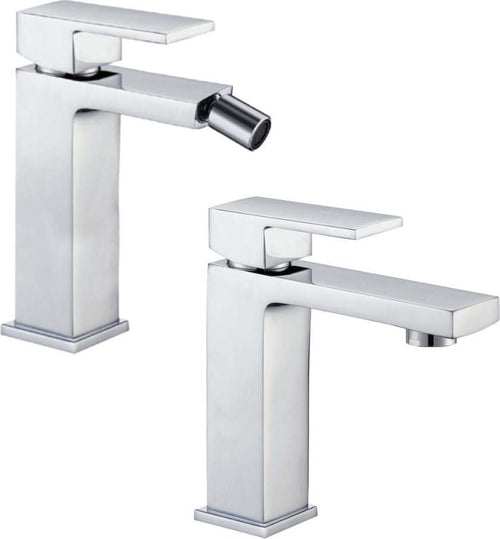 Miscelatore Rubinetto Bidet Cromato + Miscelatore Rubinetto Lavabo Cromato Bagno Casa Fai da te/Attrezzature per cucine e bagni/Attrezzature per bagni/Rubinetti per bidet Ogomondo - Martina Franca, Commerciovirtuoso.it