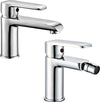 Miscelatore Rubinetto Bidet Cromato + Miscelatore Rubinetto Lavabo Cromato Bagno Casa Fai da te/Attrezzature per cucine e bagni/Attrezzature per bagni/Rubinetti per lavandini bagno Ogomondo - Martina Franca, Commerciovirtuoso.it