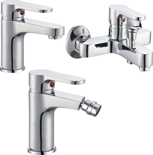 Miscelatore Rubinetto Bidet Cromato + Miscelatore Rubinetto Lavabo Cromato + Miscelatore Esterno Vasca Con Deviatore Fai da te/Attrezzature per cucine e bagni/Attrezzature per bagni/Rubinetti per bidet Ogomondo - Martina Franca, Commerciovirtuoso.it