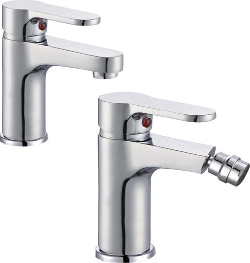 Miscelatore Rubinetto Bidet Cromato + Miscelatore Rubinetto Lavabo Cromato Fai da te/Attrezzature per cucine e bagni/Attrezzature per bagni/Rubinetti per bidet Ogomondo - Martina Franca, Commerciovirtuoso.it
