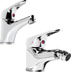 Miscelatore Rubinetto Bidet Cromato + Miscelatore Rubinetto Lavabo Cromato Rubinetteria Bagno Casa Fai da te/Attrezzature per cucine e bagni/Attrezzature per bagni/Rubinetti per lavandini bagno Ogomondo - Martina Franca, Commerciovirtuoso.it