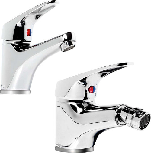 Miscelatore Rubinetto Bidet Cromato + Miscelatore Rubinetto Lavabo Cromato Rubinetteria Bagno Casa Fai da te/Attrezzature per cucine e bagni/Attrezzature per bagni/Rubinetti per lavandini bagno Ogomondo - Martina Franca, Commerciovirtuoso.it