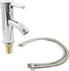 Miscelatore-Rubinetto-Collo-Lungo-Monocomando-Lavabo-Bagno-Tondo-Cromato