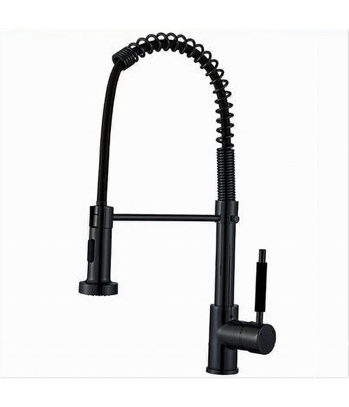 Miscelatore Rubinetto Con Doccetta Lavello Canna Alta Isola Per Cucina Nero 87467