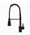 Miscelatore Rubinetto Lavello Cucina Getto A Molla Bocca Girevole Nero Quadra 87470