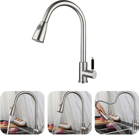 Miscelatore Rubinetto Lavello Cucina Getto Lavabo Con Doccetta Estraibile 59595 Fai da te/Attrezzature per cucine e bagni/Impianti per la cucina/Rubinetti da cucina/Rubinetti per lavelli da cucina Trade Shop italia - Napoli, Commerciovirtuoso.it