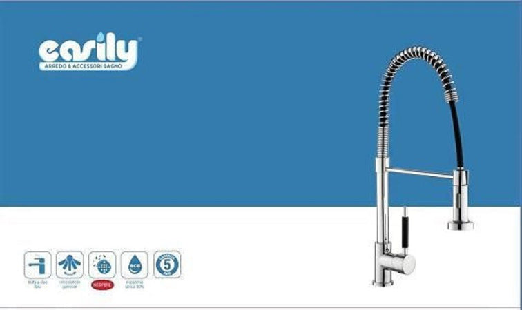 Miscelatore Rubinetto Lavello Cucina Getto Lavabo Design Doccetta A Molla 59591 Fai da te/Attrezzature per cucine e bagni/Impianti per la cucina/Rubinetti da cucina/Rubinetti per lavelli da cucina Trade Shop italia - Napoli, Commerciovirtuoso.it
