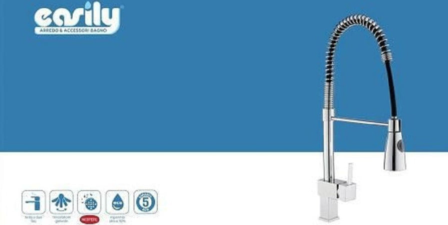 Miscelatore Rubinetto Lavello Cucina Getto Lavabo Design Quadrato Doccetta 59592 Fai da te/Attrezzature per cucine e bagni/Impianti per la cucina/Rubinetti da cucina/Rubinetti per lavelli da cucina Trade Shop italia - Napoli, Commerciovirtuoso.it