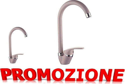 Miscelatore-Rubinetto-Lavello-Monocomando-Avena-Sabbia-Beige-Cucina-Lavello