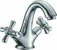 Miscelatore-Rubinetto-Manopole-A-Croce-Bagno-Lavabo-Ottone-Roma